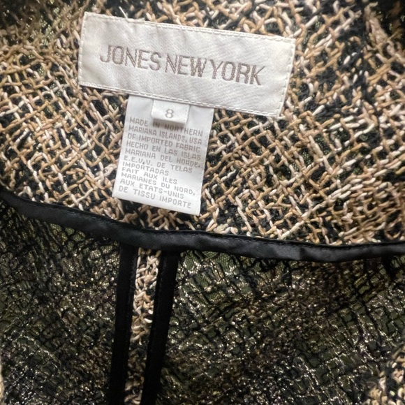 Jones New York Black and Cream Blazer with Textured Fabric - Picture 5 of 16